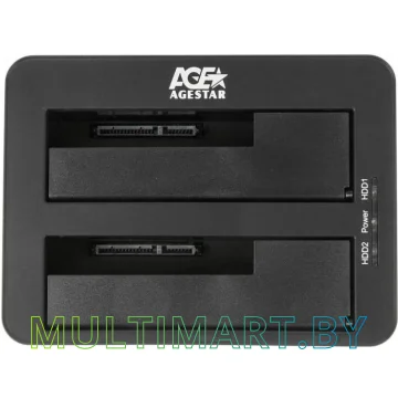 Бокс для жесткого диска AgeStar 3UBT8 (серебристый/черный) картинка 4